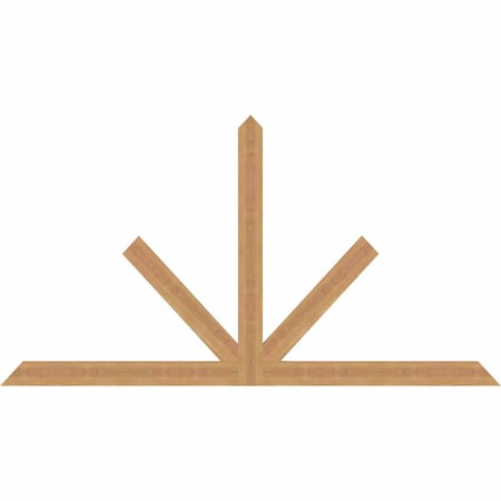 Ekena Millwork Saratoga Timber Gable Bracket, Western Red Cedar, 72"W x 39"H x 1 1/2"D x 3 1/2"F, 13/12 Pitch GBW072X39X0204SAR00SWR